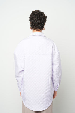 Kadın Çift Cepli Lila Renk Gömlek