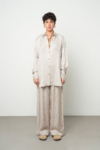 Kadın Rayon & Viskon Karışımlı İpeksi Dokulu Standart Beden Gömlek