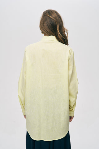 Kadın Önü Desenli Pul ve Boncuk İşlemeli Oversize Gömlek