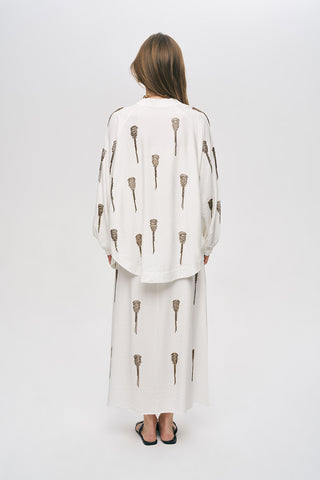 Kadın El İşçiliği Boncuk İşlemeli Oversize Kimono