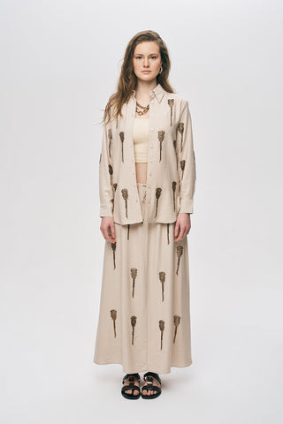 Kadın El İşçiliği Boncuk İşlemeli Gömlek