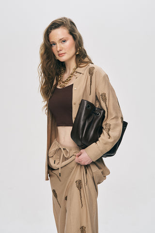 Kadın El İşçiliği Boncuk İşlemeli Gömlek