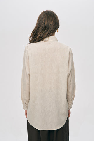 Kadın El İşçiliği Boncuklu ve Nakışlı Oversize Kesim Gömlek