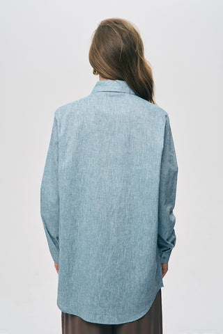 Kadın El İşçiliği Etnik Nakışlı ve Boncuklu Oversize Gömlek