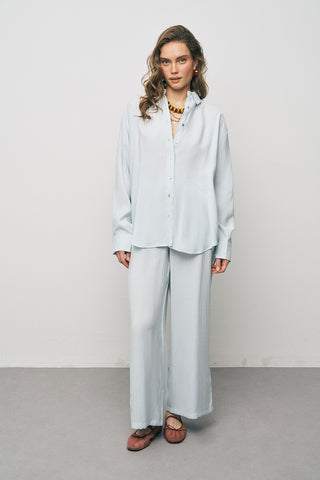 Kadın Basic Modal Uzun Kollu Klasik Gömlek