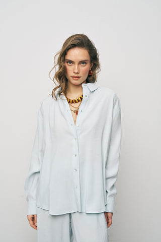 Kadın Basic Modal Uzun Kollu Klasik Gömlek