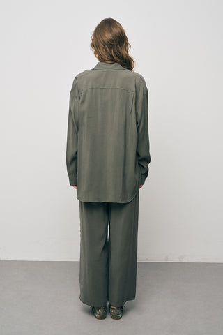 Kadın Basic Modal Uzun Kollu Klasik Gömlek