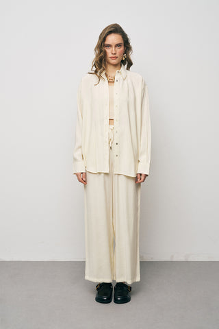 Kadın Basic Modal Uzun Kollu Klasik Gömlek