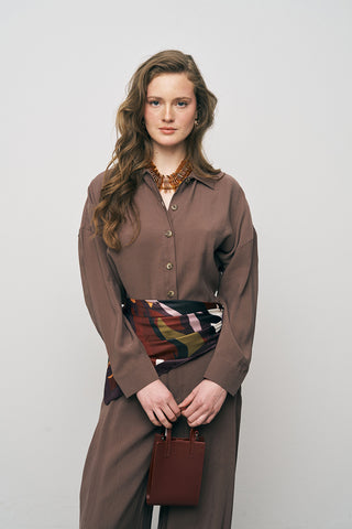 Kadın Basic Modal Düz Dökümlü Gömlek