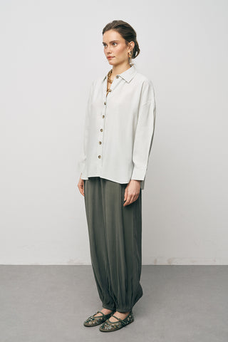 Kadın Basic Modal Düz Dökümlü Gömlek