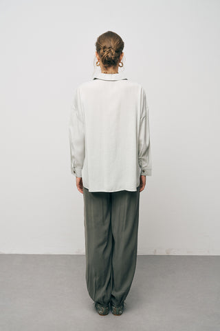 Kadın Basic Modal Düz Dökümlü Gömlek