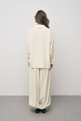 Kadın Basic Modal Düz Dökümlü Gömlek