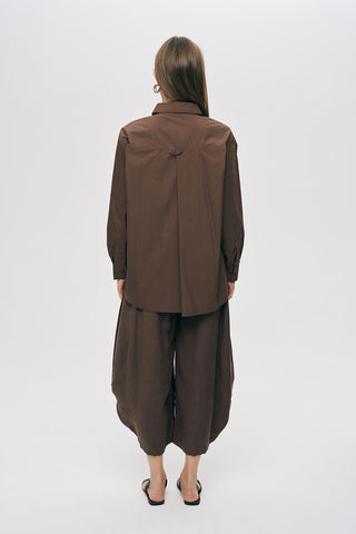 Kadın Tek Cepli Minimalist Düz Renk Gömlek