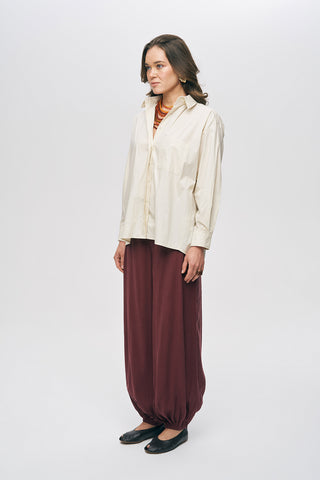 Kadın Tek Cepli Minimalist Düz Renk Gömlek