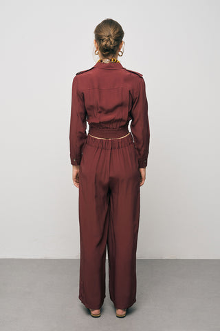 Kadın Modern Kruvaze Kesim Crop Viskon Gömlek