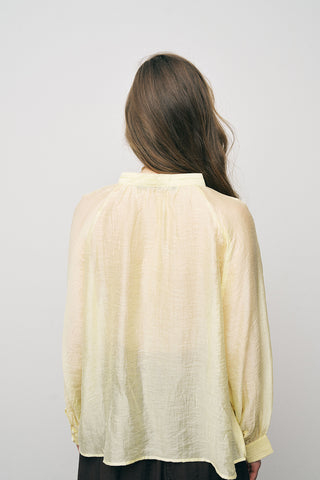 Kadın Hakim Yaka Düğme Detaylı Düz Renk Şifon Gömlek