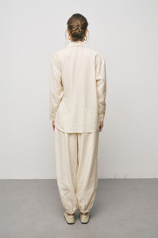 Kadın Lyocell Luxe Çift Kemer Aksesuarlı İpeksi Gömlek