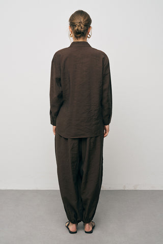 Kadın Lyocell Luxe Çift Kemer Aksesuarlı İpeksi Gömlek