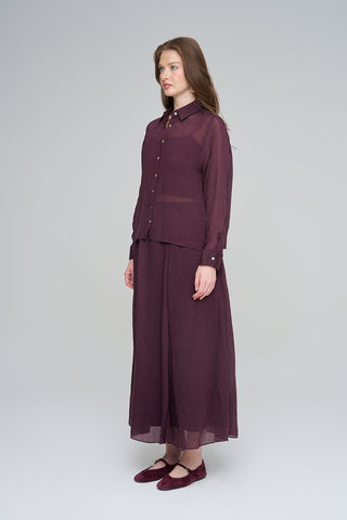 Kadın Kendinden Çizgili Ve Dökümlü Gömlek