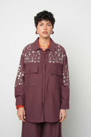 Kadın Robası Ve Kolları Nakış - Boncuk İşlemeli Ceket