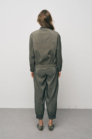 Kadın Comfort Beli ve Bileği Lastikli Fonksiyonel Bomber Ceket