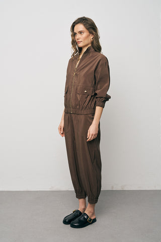 Kadın Comfort Beli ve Bileği Lastikli Fonksiyonel Bomber Ceket