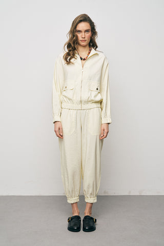 Kadın Comfort Beli ve Bileği Lastikli Fonksiyonel Bomber Ceket