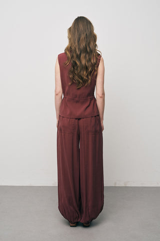 Kadın Dik Yaka Düz Renk Fermuarlı Yelek