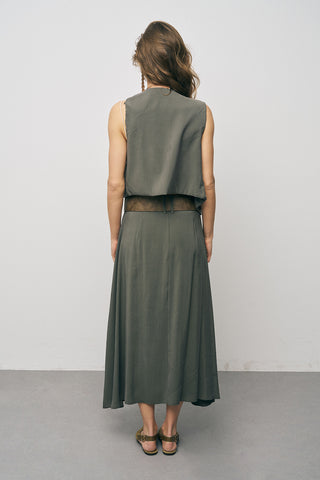 Kadın Modal El İşçiliği Pul ve Nakış İşlemeli Crop Yelek