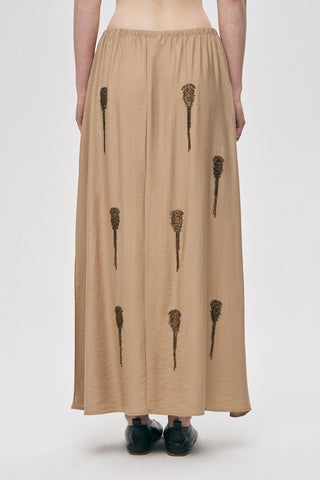 Kadın El İşçiliği Boncuk Nakış Detaylı Uzun Etek