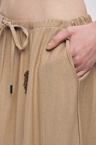 Kadın El İşçiliği Boncuk Nakış Detaylı Uzun Etek