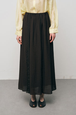 Kadın Dantel Detaylı Düz Renk Maxi Boy Etek