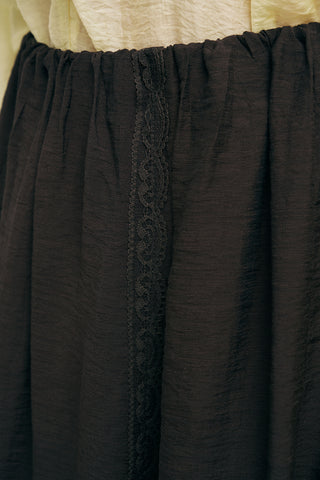 Kadın Dantel Detaylı Düz Renk Maxi Boy Etek