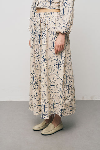 Kadın Botanical Line Nakış İşlemeli Bohem Maxi Etek