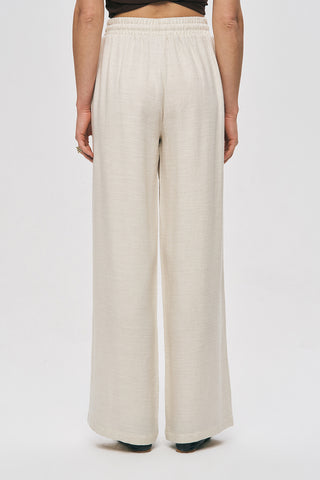 Kadın Etnik Modern Boncuk İşlemeli Natur Palazzo Pantolon