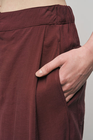 Kadın Paçası Lastikli Düz Renk Dökümlü Pantolon