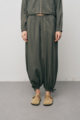 Kadın Comfort Paçası Bağlama Detaylı Beli Lastikli Pantolon