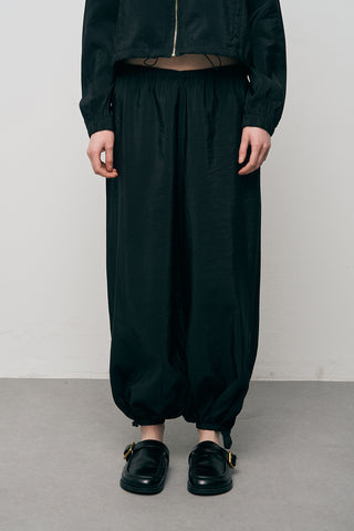 Kadın Comfort Paçası Bağlama Detaylı Beli Lastikli Pantolon