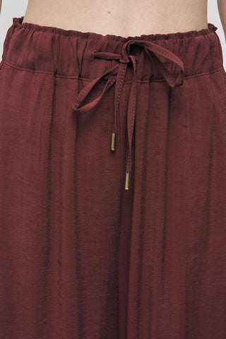 Kadın Basic Modal Bol Paça Beli Lastikli Dökümlü Pantolon