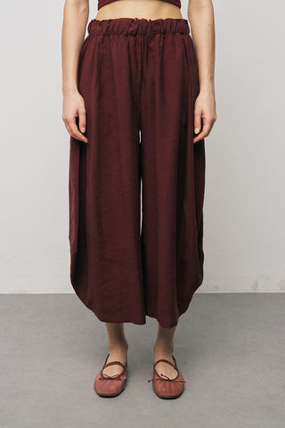 Kadın Beli Lastikli Düz Renk Modern Şalvar Pantolon