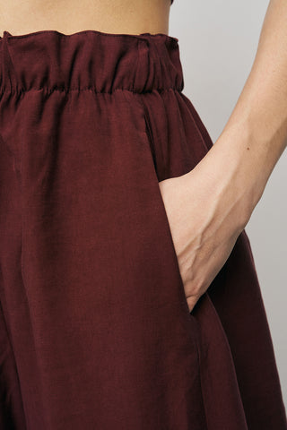 Kadın Beli Lastikli Düz Renk Modern Şalvar Pantolon