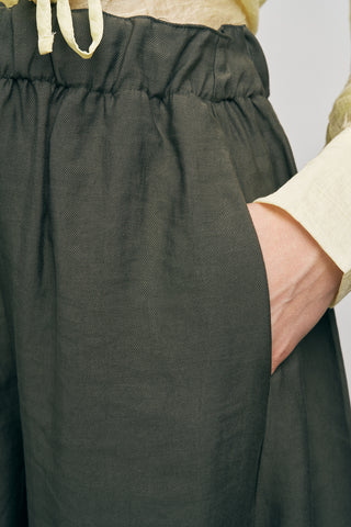 Kadın Beli Lastikli Düz Renk Modern Şalvar Pantolon