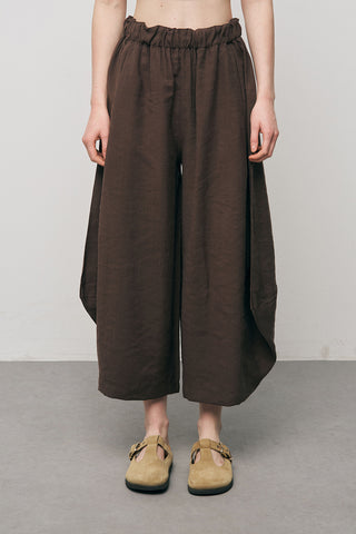 Kadın Beli Lastikli Düz Renk Modern Şalvar Pantolon