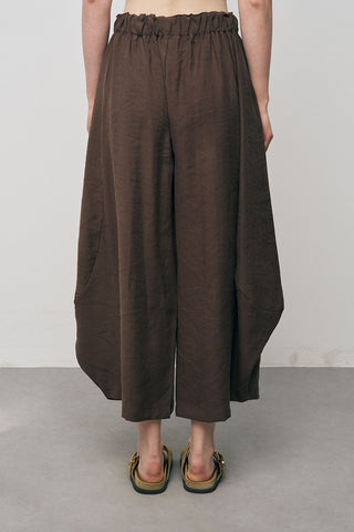 Kadın Beli Lastikli Düz Renk Modern Şalvar Pantolon