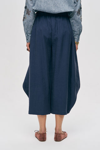 Kadın Beli Lastikli Düz Renk Modern Şalvar Pantolon