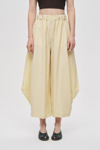 Kadın Beli Lastikli Düz Renk Modern Şalvar Pantolon