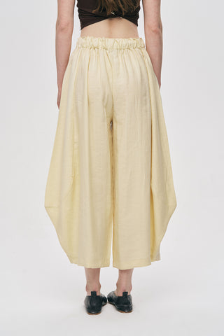 Kadın Beli Lastikli Düz Renk Modern Şalvar Pantolon