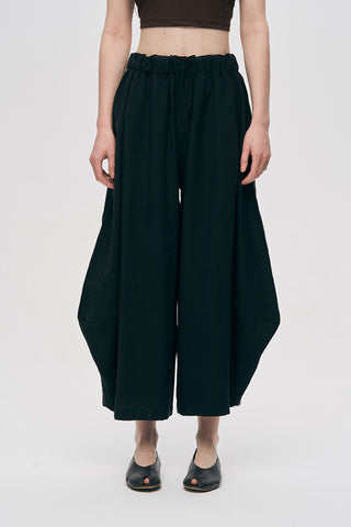 Kadın Beli Lastikli Düz Renk Modern Şalvar Pantolon