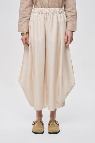 Kadın Beli Lastikli Düz Renk Modern Şalvar Pantolon