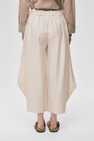 Kadın Beli Lastikli Düz Renk Modern Şalvar Pantolon